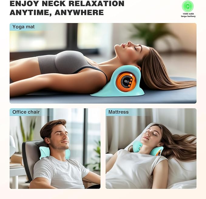 EMS Neck Massager with Heat - Electric Muscle Relaxation for Neck & Shoulder Comfort | UAE